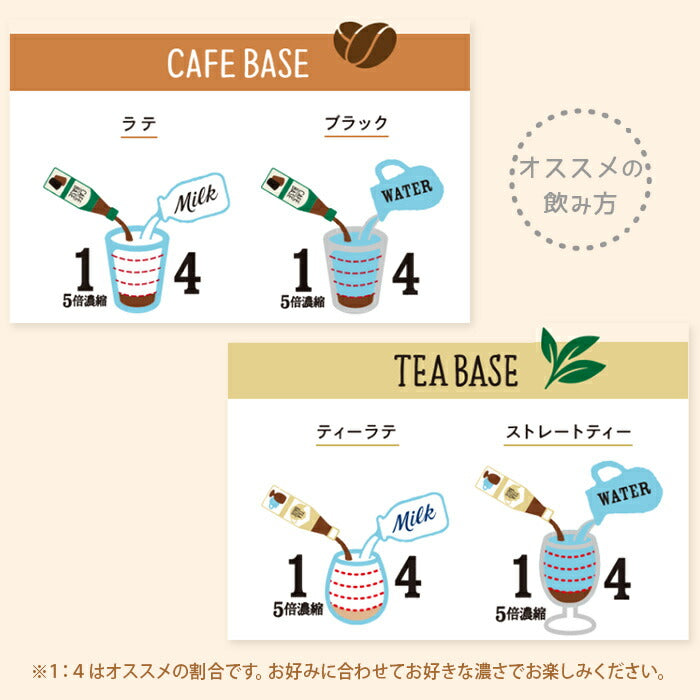サントリー BOSS ボス カフェベース ティーベース (希釈用) 340ml ペットボトル 選べる 6本 (1本×6)