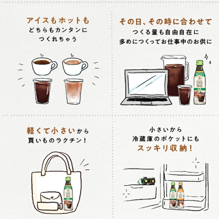 サントリー BOSS ボス カフェベース ティーベース (希釈用) 340ml ペットボトル 選べる 6本 (1本×6)
