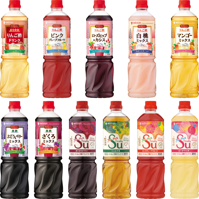 ミツカン ビネグイット 6倍濃縮タイプ フルーティス 4倍濃縮タイプ 1000ml ペットボトル 選べる 8本 (1本×8) 〔酢飲料 飲むお酢 ビネガードリンク 業務用〕