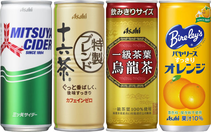 三ツ矢サイダー 十六茶 バヤリース 他 245g 250ml 缶 選べる 90本 (30本×3) アサヒ