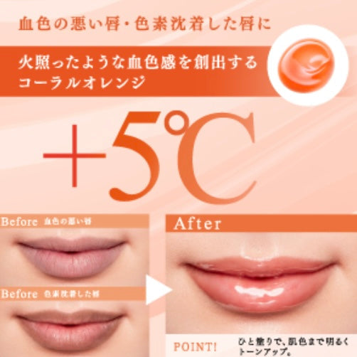 【数量限定】フローフシ LIP38℃ リップトリートメント +5℃ コーラルオレンジ / +1℃ SWIRL：渦  Nude Sparkling 003 2本セット
