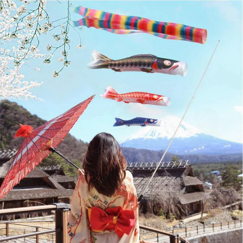 ★早割限定★【鯉のぼり3点＋1.5m吹流し付き】 ベランダ用 こいのぼり 庭園 3色鯉のぼり 初節句お祝い・子供の日・端午の節句・出産祝・ ポリエステル製
