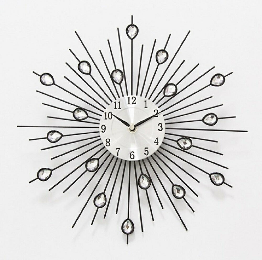 在庫限り アメリカンクロック (2) お洒落 掛け時計 ウォールクロック キラキラ レトロ アンティーク ロック　UKロック 装飾 デザイナーズ  掛時計 時計 おしゃれ エレガント クラシック リビング 時計 インテリア 北欧 プレゼント 贈り物