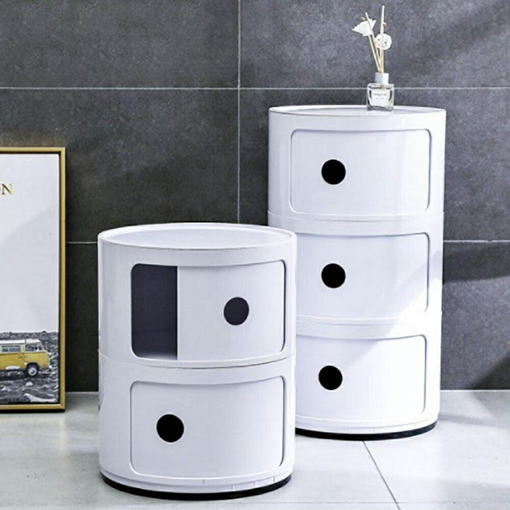 【人気商品】収納ボックス コンポニビリ リプロダクト 2段 収納 ホワイト プラスチック収納 収納BOX 円柱ラック リビングラック ラック キャビネット リビング 収納 デザイナーズ デザイナーズ家具 北欧 インテリア おしゃれ 玄関 かわいい
