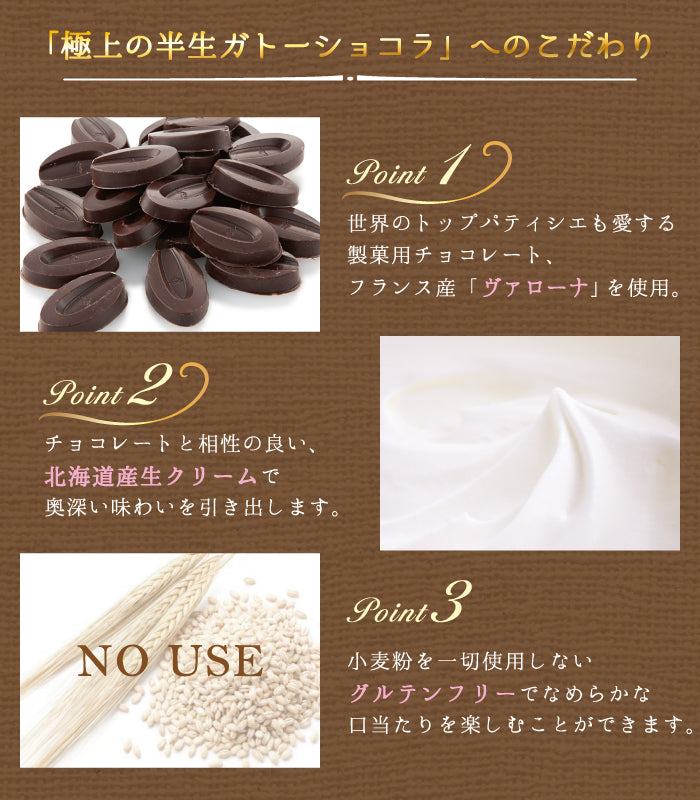 【3人シェア買いでお得】極上の半生ガトーショコラ 5号サイズ * (クール便)