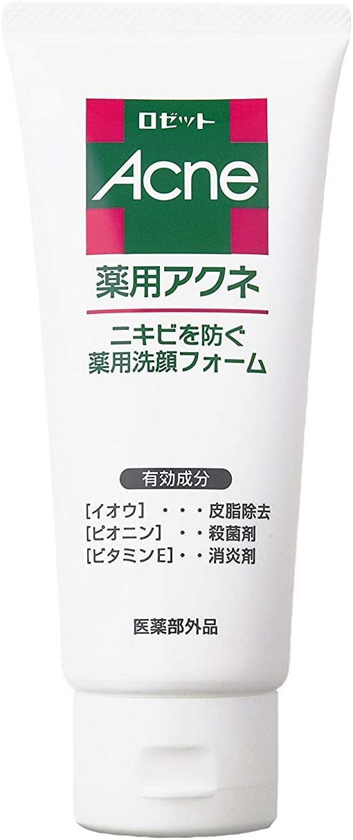 ロゼット 薬用アクネ洗顔フォーム 130g (洗顔料) イオウ配合 ニキビ予防 毛穴ケア (さっぱり)