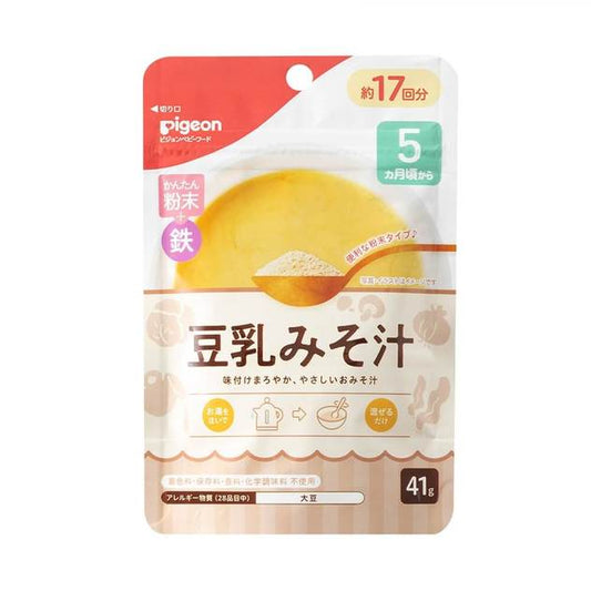 ピジョン Pigeon かんたん粉末＋鉄 豆乳みそ汁 41g 1個 ベビーフード 離乳食 ベビードリンク ※