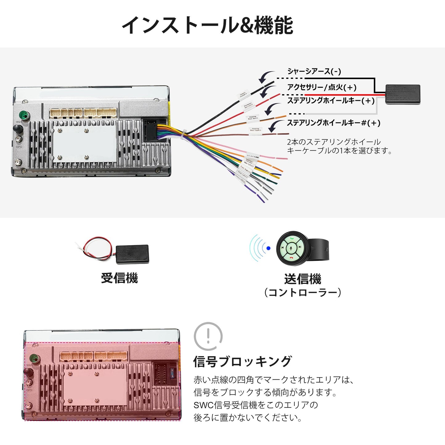 【ATOTO正規品 AC-44F8 ワイヤレス ステアリングホイール 】atoto s8 カーナビ カープレイ ナビゲーション バックライトボタン ウォッチ バンドスタイルのルミナスボタン付き ワイヤレスリモコン バックライト付ボタン キーマッピング 互換性 atoto s8 カーナビ carplay ナビ