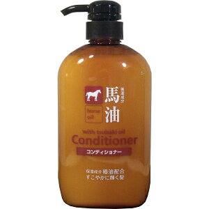 【訳有SALE】【ポンプ破損】馬油 コンディショナー 椿油配合 600ml