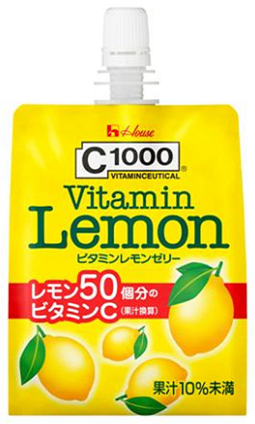 ハウスウェルネス C1000 ビタミンレモンゼリー 180gパック 24個入 〔ゼリー飲料〕