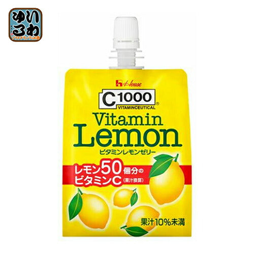 ハウスウェルネス C1000 ビタミンレモンゼリー 180gパック 24個入 〔ゼリー飲料〕