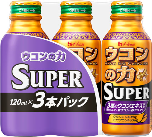ハウスウェルネス ウコンの力 スーパー 120ml ボトル缶 3本パック×10個 〔30本 SUPER 飲み会 お酒 二日酔い ウコン ドリンク〕