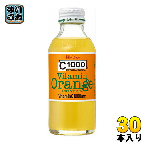 ハウスウェルネス C1000 ビタミンオレンジ 140ml 瓶 30本入 〔炭酸飲料〕