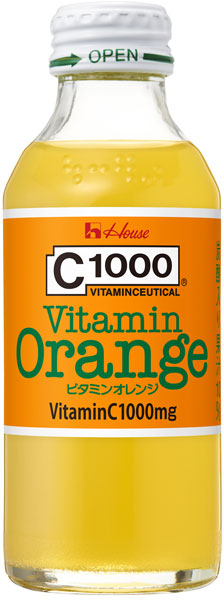 ハウスウェルネス C1000 ビタミンオレンジ 140ml 瓶 30本入 〔炭酸飲料〕