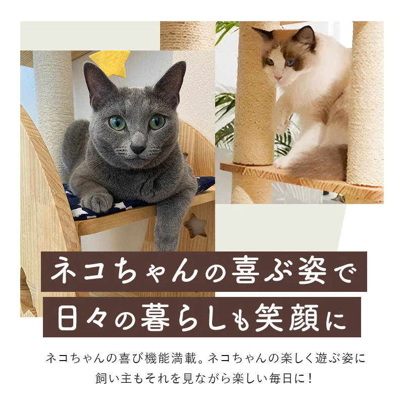 ねこぞく 木製 ムーン(Moon) YL-3
