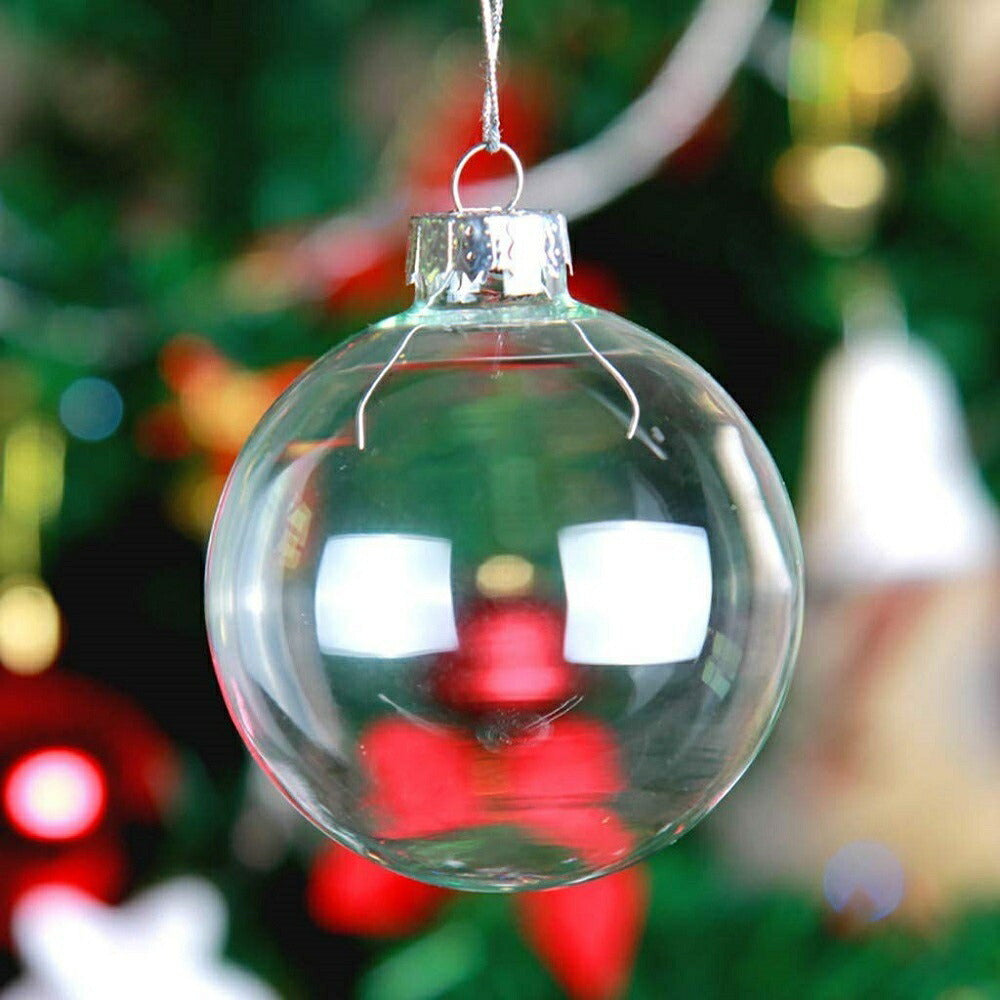 透明 プラスチック【6個セット】 クリスマス オーナメント 豪華セット クリスマスツリー 飾り付け 飾り 華やか おしゃれ きれい ボールクリスマス DIY デコレーション クリスマスパーティー グッズ ボール パーティーグッズ 装飾