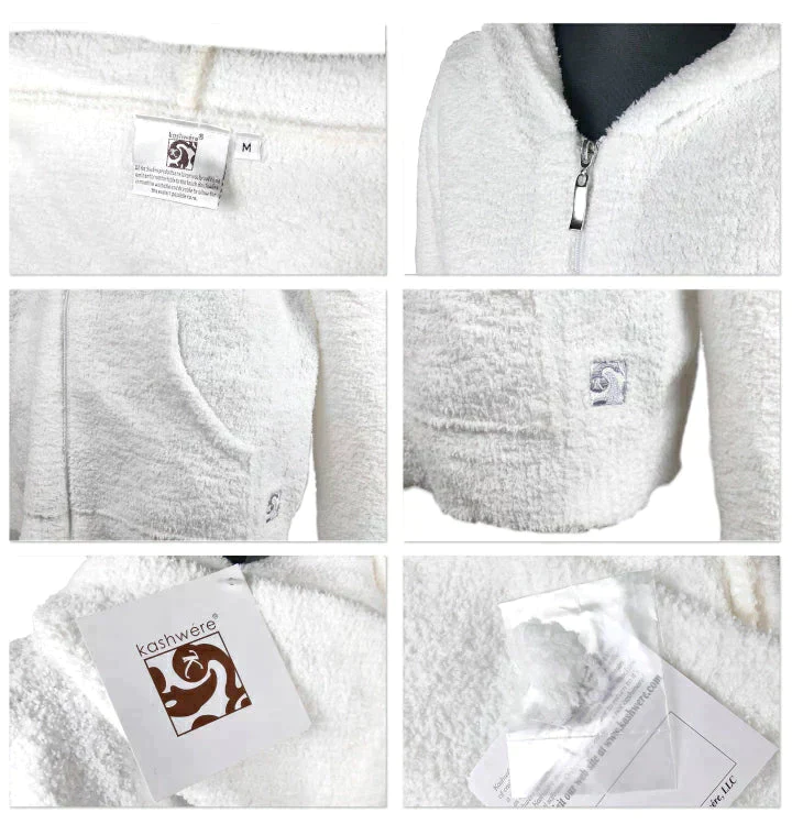 【Vintage Rose/S】カシウェア ジップパーカ Kashwere Full Zip Hooded