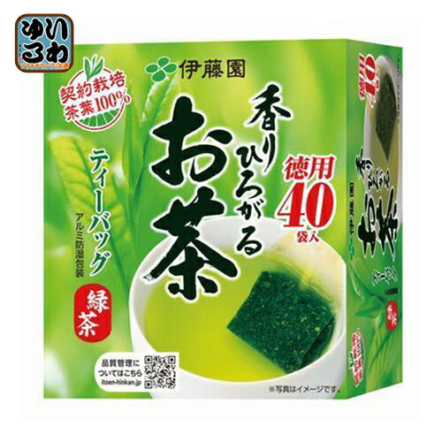 伊藤園 香りひろがるお茶 緑茶ティーバッグ 40袋×6箱入〔お茶〕