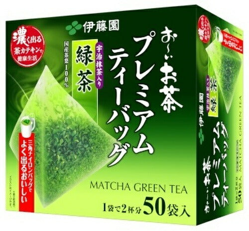 伊藤園 お?いお茶 プレミアムティーバッグ 宇治抹茶入り緑茶 50袋×6箱 (3箱入×2まとめ買い) 〔お茶〕