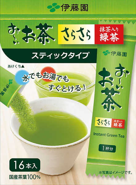 伊藤園 お?いお茶 さらさら抹茶入り緑茶 スティック 16本入 10箱入