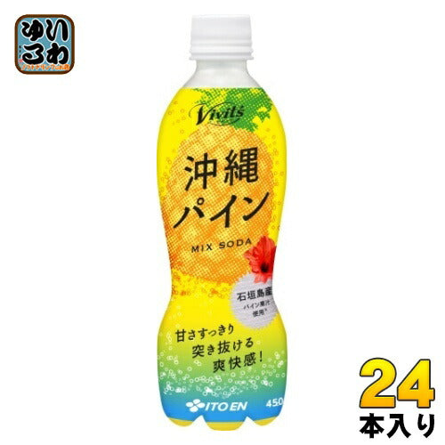 伊藤園 Vivit's（ビビッツ） 沖縄パイン ミックスソーダ 450ml ペットボトル 24本入