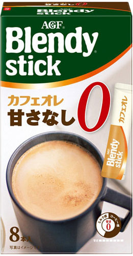AGF ブレンディ スティック カフェオレ 甘さなし 8本入×24箱入