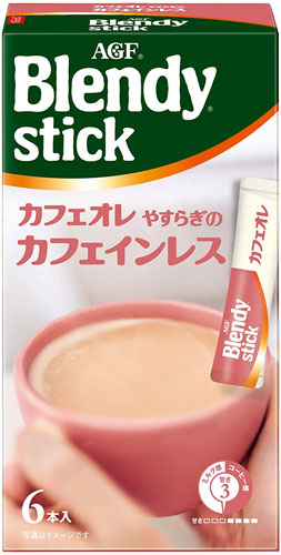 AGF ブレンディ スティック カフェオレ やすらぎのカフェインレス 6本×24箱入