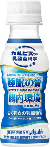 アサヒ カルピス 届く強さの乳酸菌 W 100ml ペットボトル 60本 (30本入×2 まとめ買い) 〔乳性飲料〕【おすすめ大人数シェア買い】