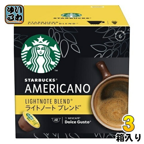 ネスレ スターバックス ライトノート ブレンド ネスカフェ ドルチェグスト 専用カプセル 12個(12杯分)×3箱入
