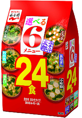 永谷園 みそ汁太郎(24食) 24個入 〔味噌汁 生みそタイプ インスタント 生味噌　6種 6メニュー〕