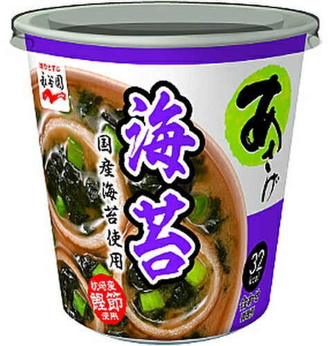 永谷園 カップ入 生みそタイプ みそ汁 あさげ 海苔 60個 (6個入×10 まとめ買い)