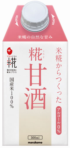 マルコメ プラス糀 糀甘酒 500ml 紙パック 12本入 〔あま酒　あまざけ〕