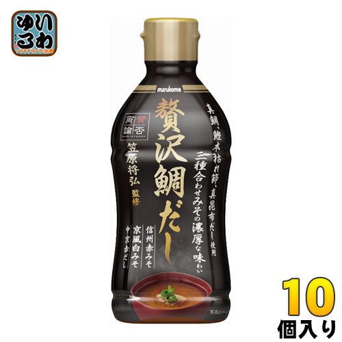 マルコメ 液みそ 賛否両論 贅沢鰹だし 430g 10個入 〔液体 味噌 あわせ味噌 かつおだし 料理 手軽 便利〕