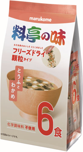 マルコメ お徳用 フリーズドライ顆粒 料亭の味 とうふとわかめ(6食) 24袋 (12袋入×2 まとめ買い) 〔インスタント 味噌汁 即席 手軽 FD 化学調味料不使用〕