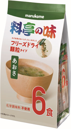 マルコメ お徳用 フリーズドライ顆粒 料亭の味 あおさ(6食) 24袋 (12袋入×2 まとめ買い) 〔インスタント 味噌汁 即席 手軽 FD 化学調味料不使用〕