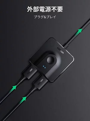 [UGREEN] HDMIセレクター ポート2-1 双方向使用可能