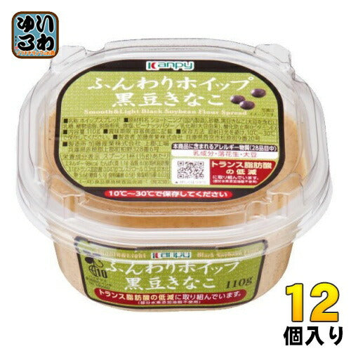 カンピー ふんわりホイップ 黒豆きなこ 110g 12個 (6個入×2 まとめ買い)