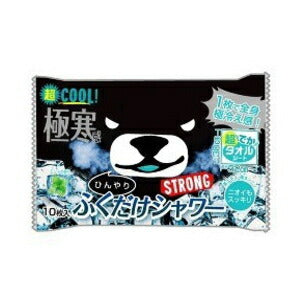 【メール便 送料無料】ひんやりふくだけシャワー ストロングミント(10枚入)
