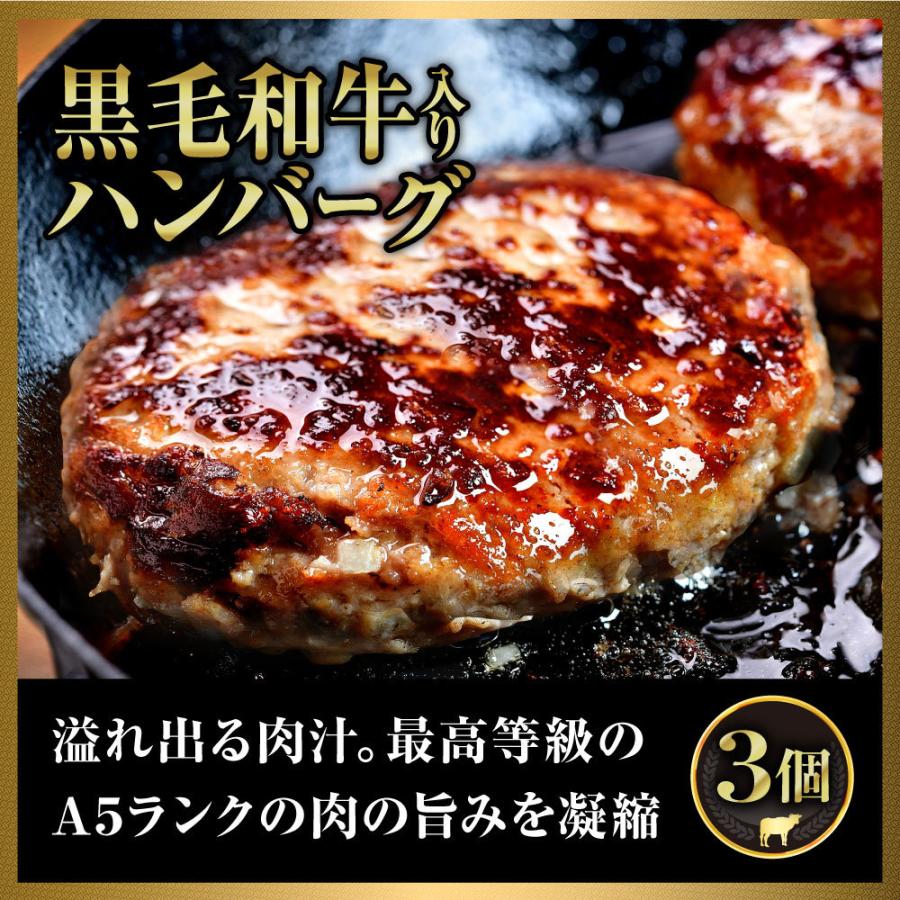 【超得ハイパーSALE】日本3大和牛食べ比べハンバーグ