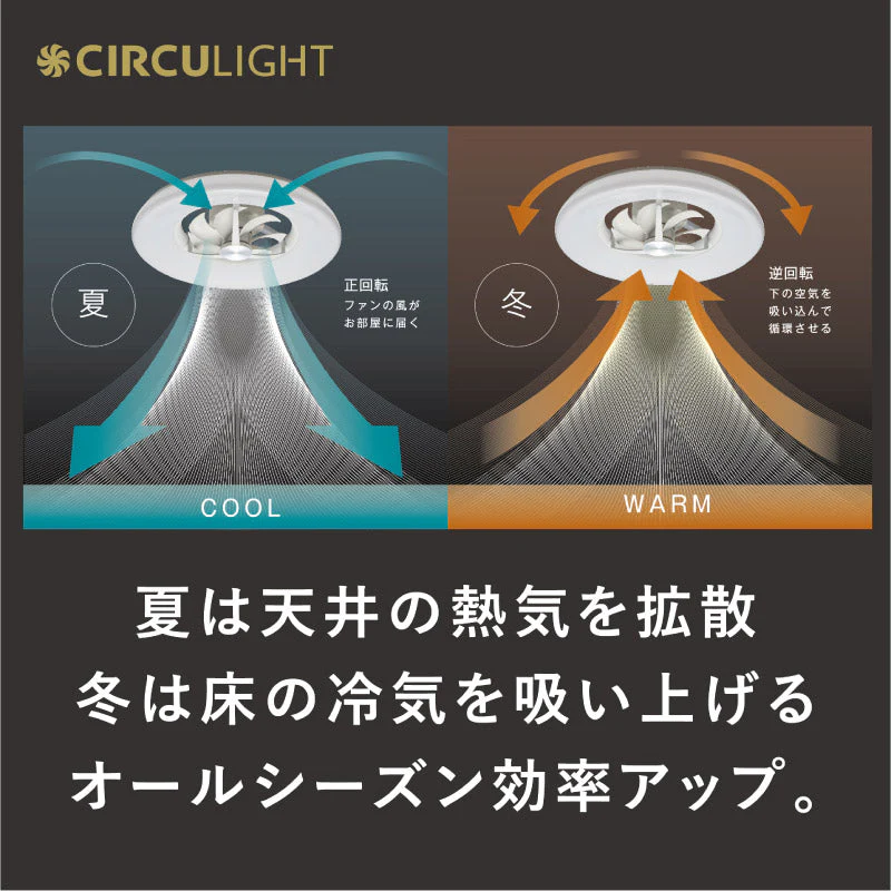 ドウシシャ シーリングサーキュレーター 6畳用 DCC-06CM シーリングファン サーキュライト LED 調光 リモコン シーリング ファン シーリングファンライト 引っ掛けシーリング