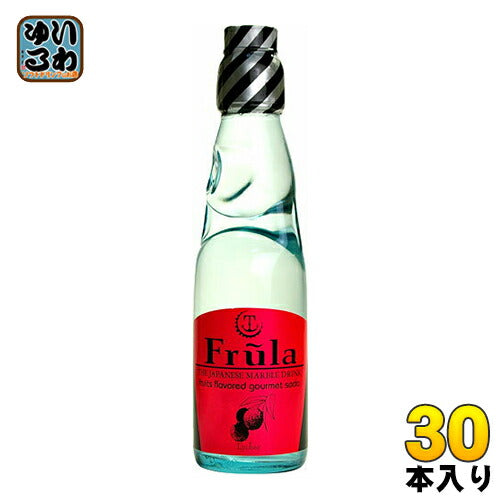 友桝飲料 フルーラ ライチ 200ml 瓶 30本入 〔炭酸飲料〕