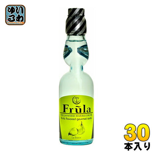 友桝飲料 フルーラ ラフランス 200ml 瓶 30本入 〔炭酸飲料〕
