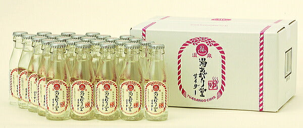 友桝飲料 湯あがり堂サイダーギフト 95ml 瓶 24本入 〔炭酸飲料〕