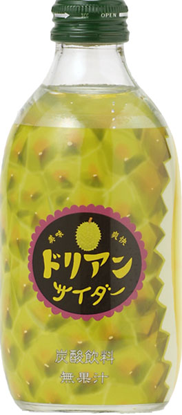 友桝飲料 ドリアンサイダー 300ml 瓶 24本入 〔炭酸飲料〕