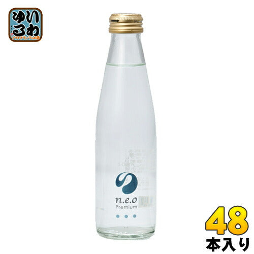 友桝飲料 n.e.o（ネオ）プレミアムソーダ 200ml 瓶 48本 (24本入×2 まとめ買い) 〔炭酸飲料〕
