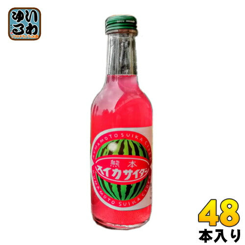友桝飲料 熊本すいかサイダー 245ml 瓶 48本 (24本入×2 まとめ買い) 〔炭酸飲料〕