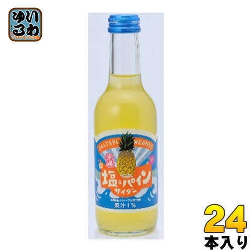 友桝飲料 塩&パインサイダー 245ml 瓶 24本入 〔炭酸飲料〕