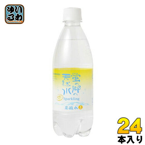 友桝飲料 蛍の郷の天然水スパークリングレモン 500ｍｌ ペットボトル 24本入 〔炭酸水 炭酸飲料〕