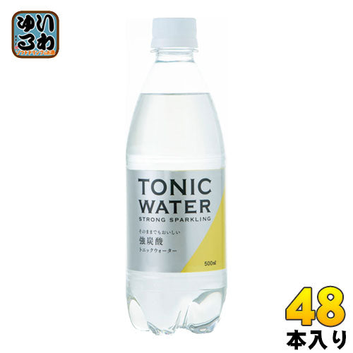 友桝飲料 トニックウォーター 500ml ペットボトル 48本 (24本入×2 まとめ買い) 〔強炭酸 炭酸水〕