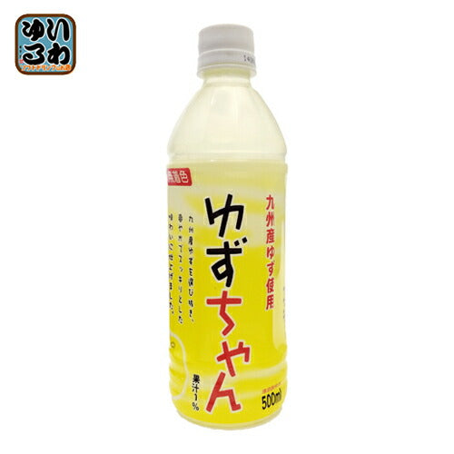 友桝飲料 ゆずちゃん 500ml ペットボトル 48本 (24本入×2 まとめ買い) 〔果汁飲料〕